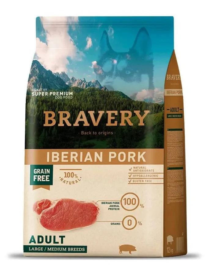 Bravery Iberian Pork Adult Large/Medium Breeds 4 Kg