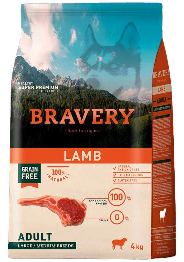Bravery Lamb Adult Large/Medium Breed 4 Kg