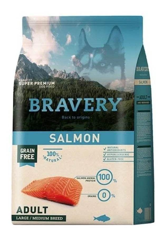 Bravery Salmon Adult Large/Medium Breed 4 Kg