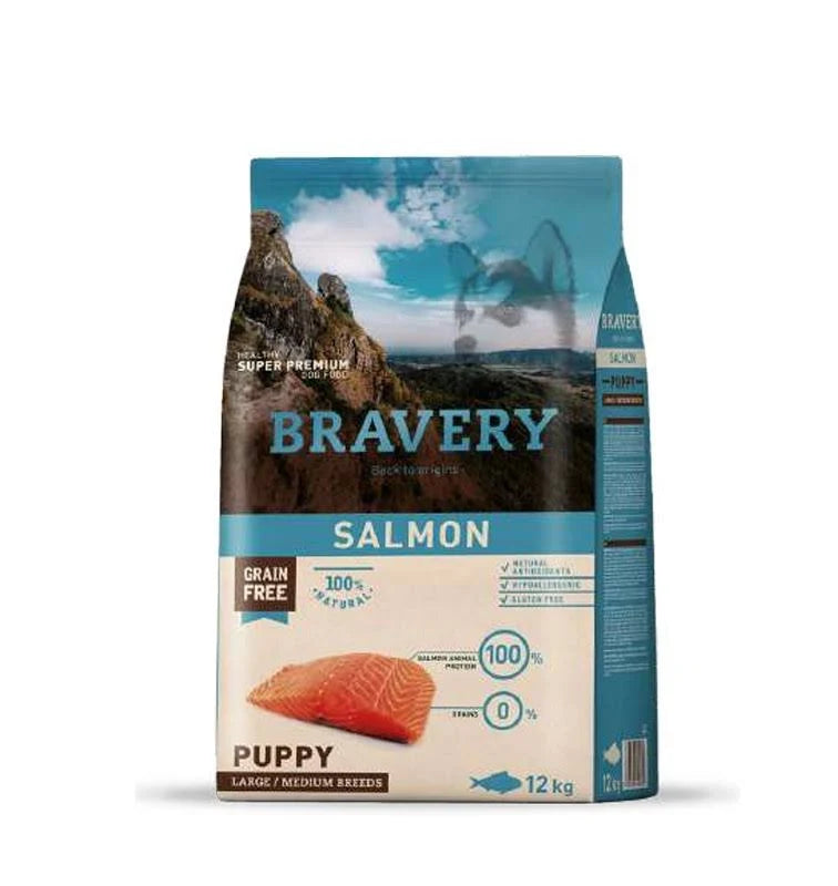 Bravery Salmon Puppy Large/Medium Breeds 12 Kg