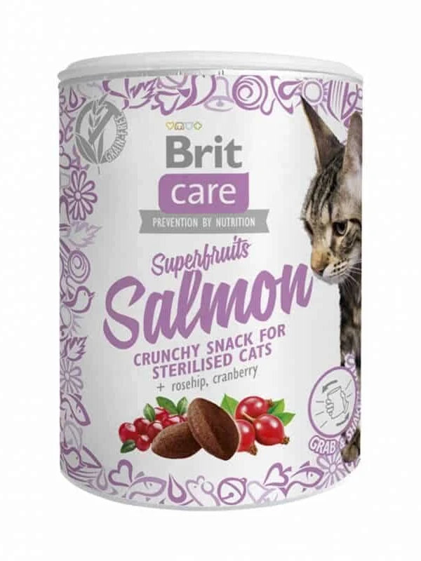 Brit Care Cat Snack Superfruits Salmon 100 G