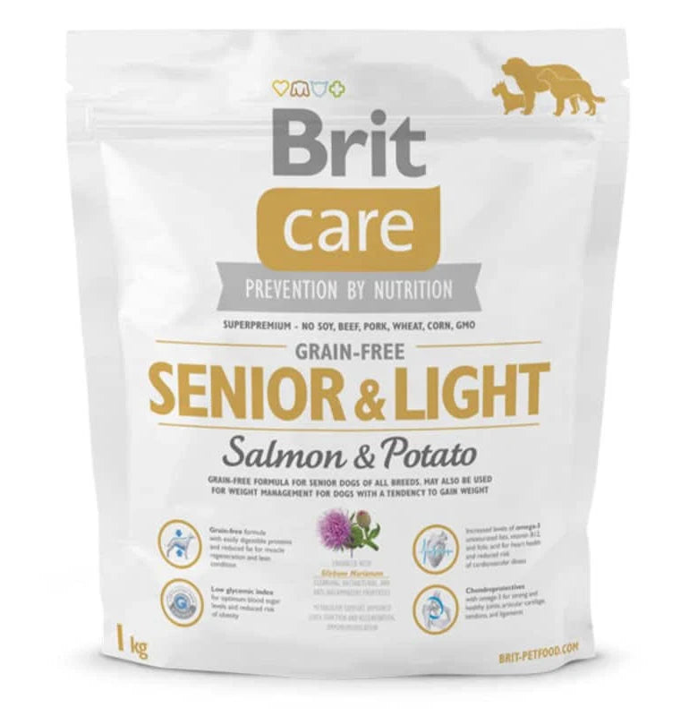 Brit Care Dog Grain-Free Senior & Light Salmon 1 Kg