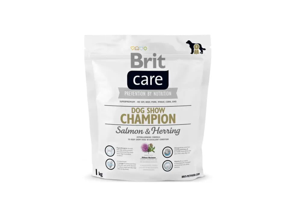 Brit Care Dog Hypoallergenic Dog Show Champion Salmon & Herring 1 Kg