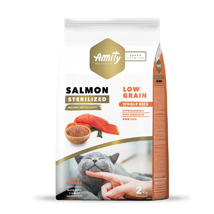 Amity Low Grain Salmon Gato Sterilized 2Kg