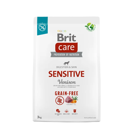 Brit Care Sensitive Venison 3kg (Venado) Perro Adulto Alimento Seco