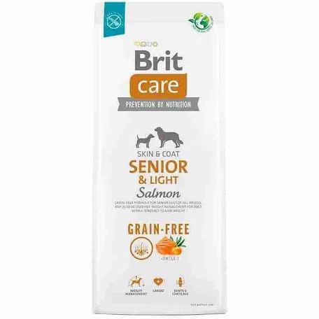 Brit Care Senior & Light Salmon -Hypoallergenic-3kg Perro Alimento Seco