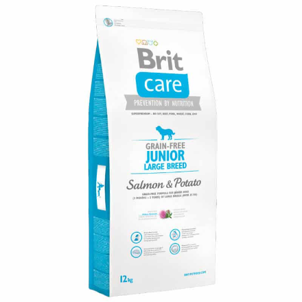 Brit Care Junior Large Breed Salmon 12kg-Grain Free- Perro Alimento Seco