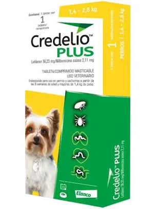 Credelio Plus 1.3Kg – 2.5kg 1 comprimido
