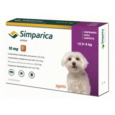 Simparica 1 Comprimido – 2.5 Kg a 5 Kg