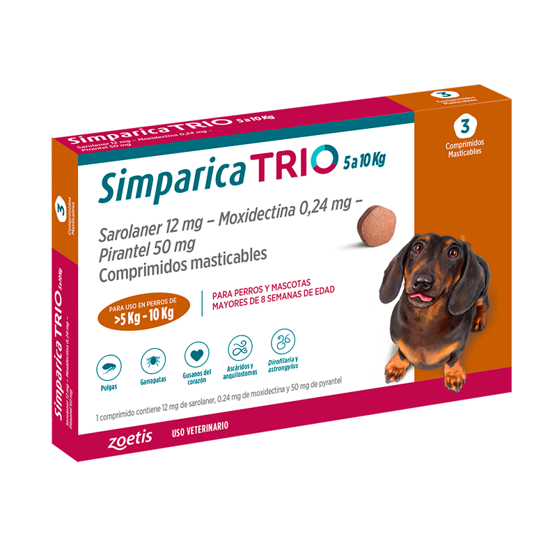 Simparica Trio 5 a 10 kg – 3 comprimidos
