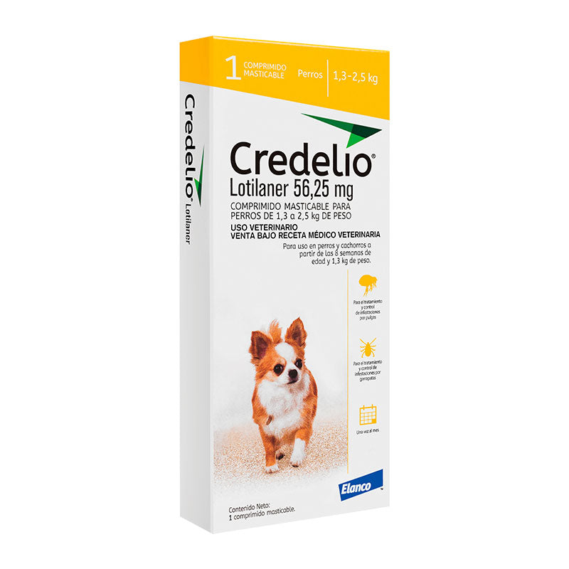 Credelio 1.3kg a 2.5kg - 1 comprimido