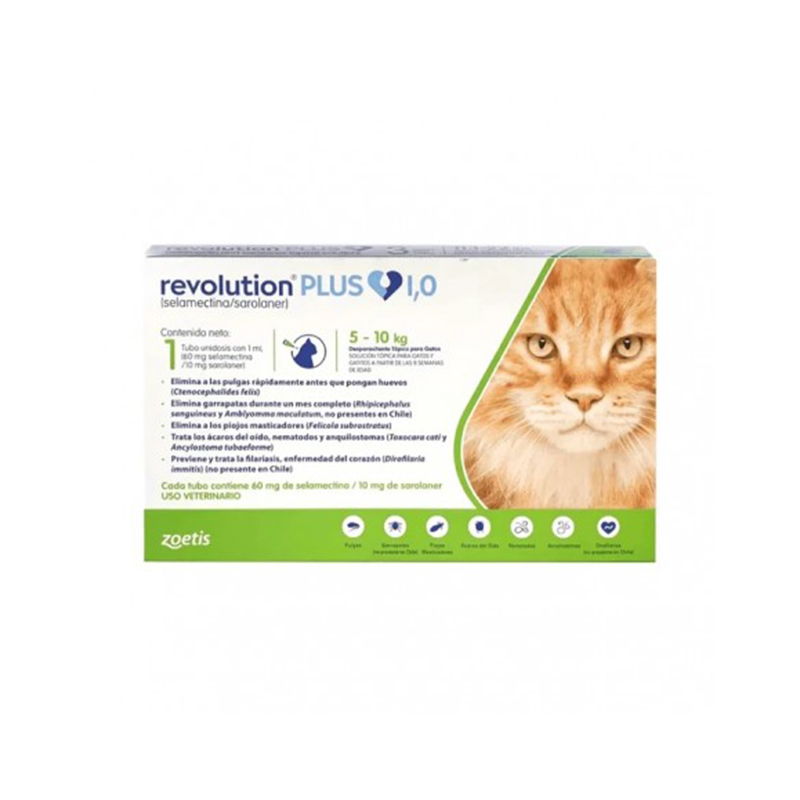 Revolution Plus Felino 5 a 10 KG - 1.0 ml