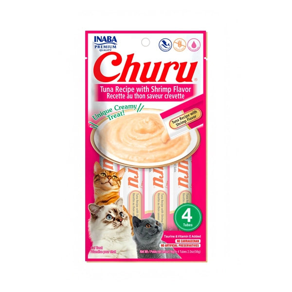 Churu Atún con Camarón (paquete conteniendo 4 tubitos)