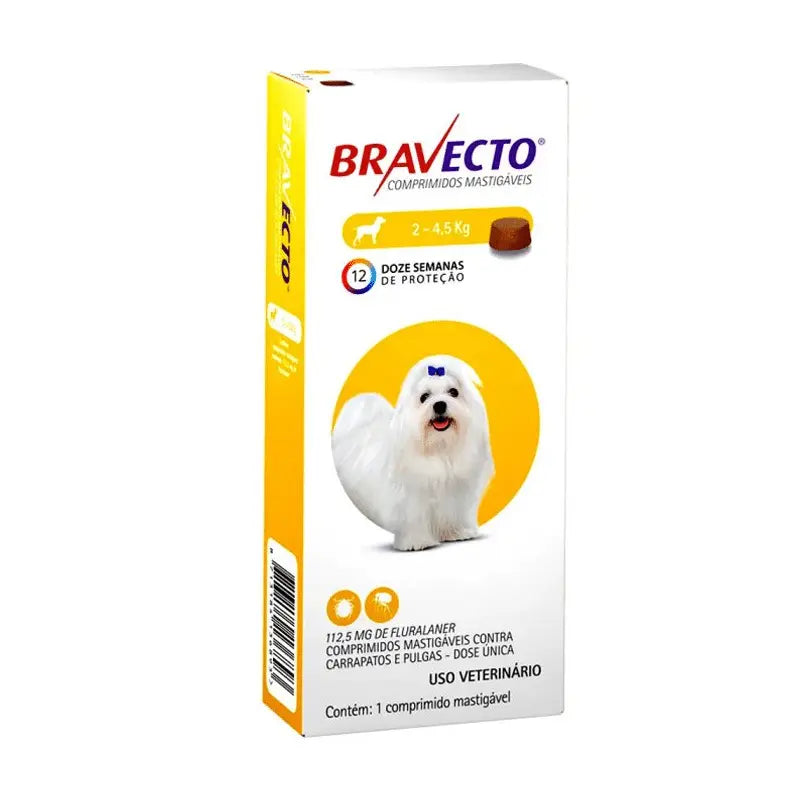 Bravecto  2 Kg a 4.5 Kg - 12 semanas