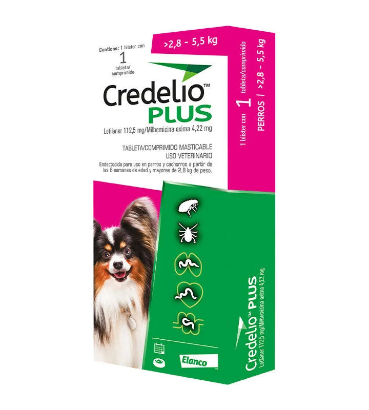 Credelio Plus Perros 2.8kg a 5.5 Kg 1 Comprimido