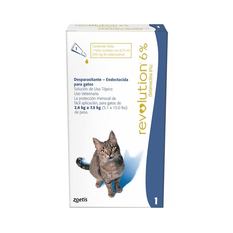 Revolution Pipeta Gato de 2.6 Kg a 7.5 Kg