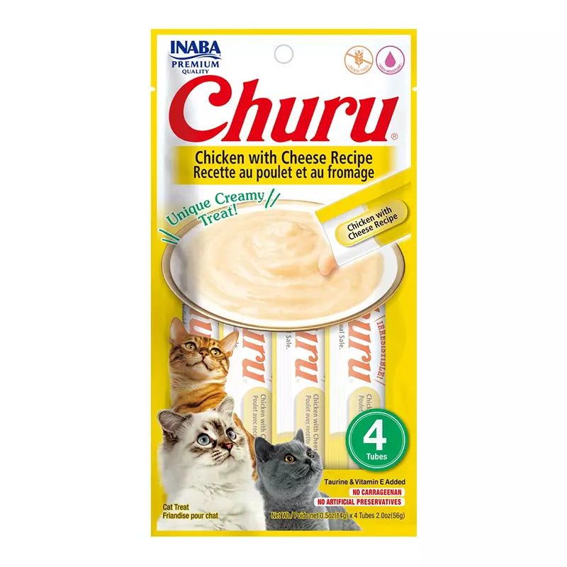 Churu Pollo con Queso* (paquete conteniendo 4 tubitos)