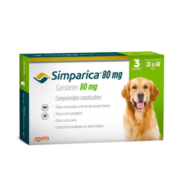 Simparica 3 Comprimidos – 20 Kg a 40 Kg