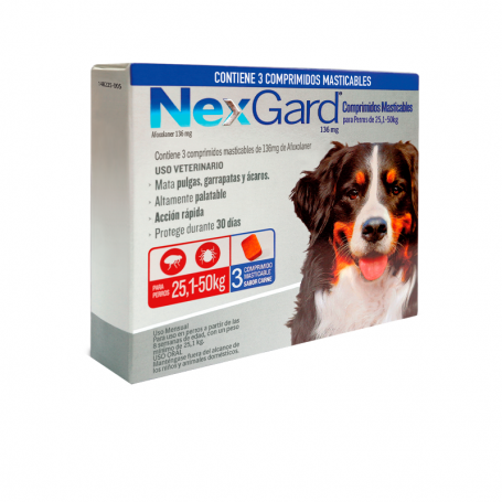 NexGard 25,1 a 50 Kg -  3 Comprimidos