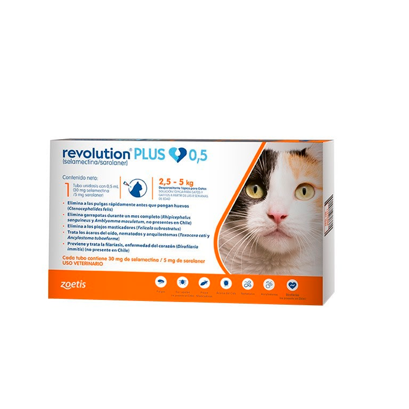 Revolution Plus 2.5kg a 5kg - 0.50ml.