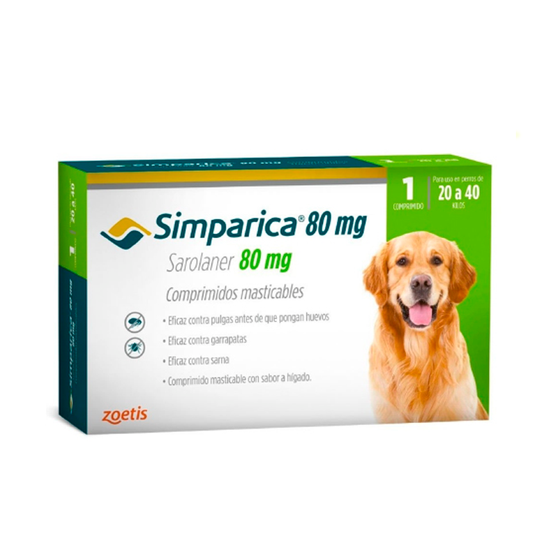 Simparica 1 Comprimidos – 20 Kg a 40 Kg