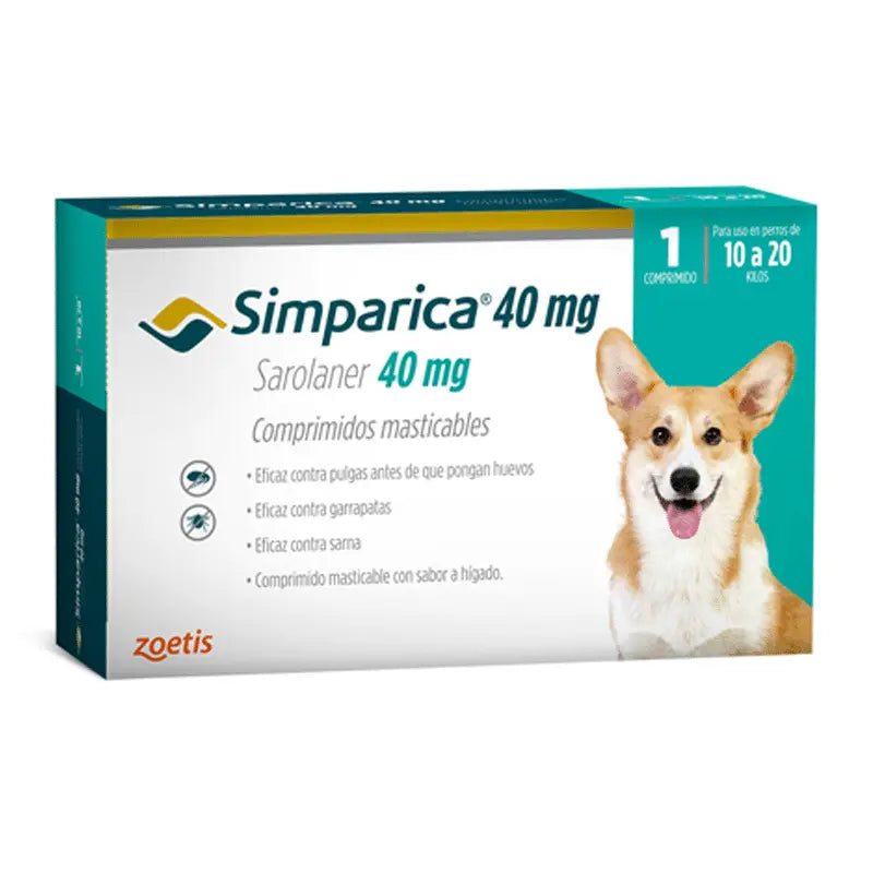 Simparica 1 Comprimido – 10.1 Kg a 20 Kg