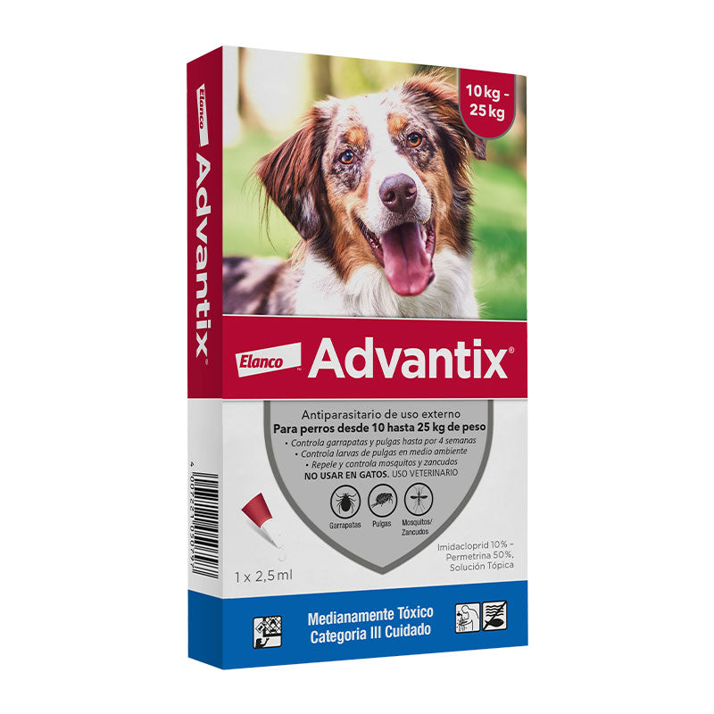 Pipeta Advantix para Perros – 10 Kg a 25 Kg