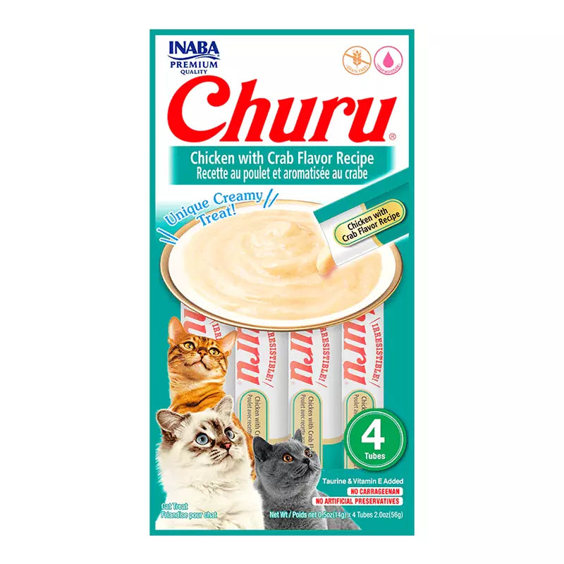 Churu Pollo con Cangrejo* (paquete conteniendo 4 tubitos)
