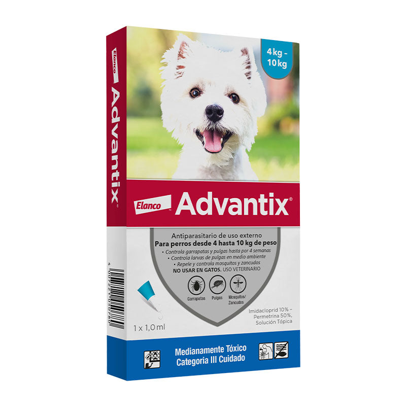 Pipeta Advantix para Perros – 4 Kg a 10 Kg