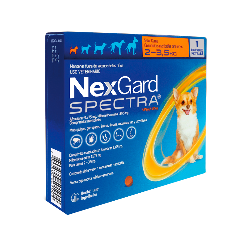 Nexgard Spectra para Perros 2 a 3,5 KG - 1 comprimido