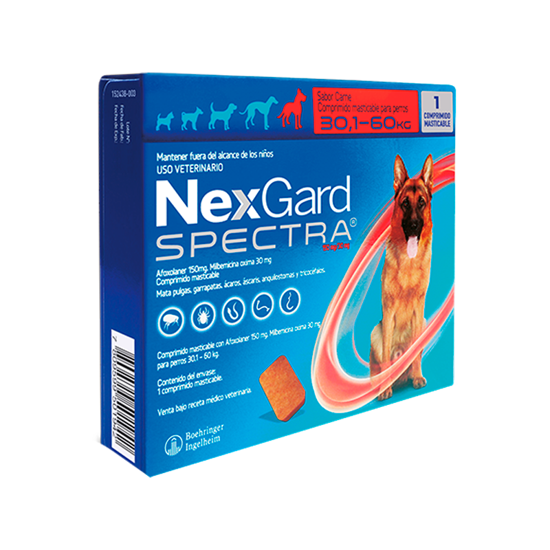 Nexgard Spectra 30.1 a 60Kg – 1 Comprimido