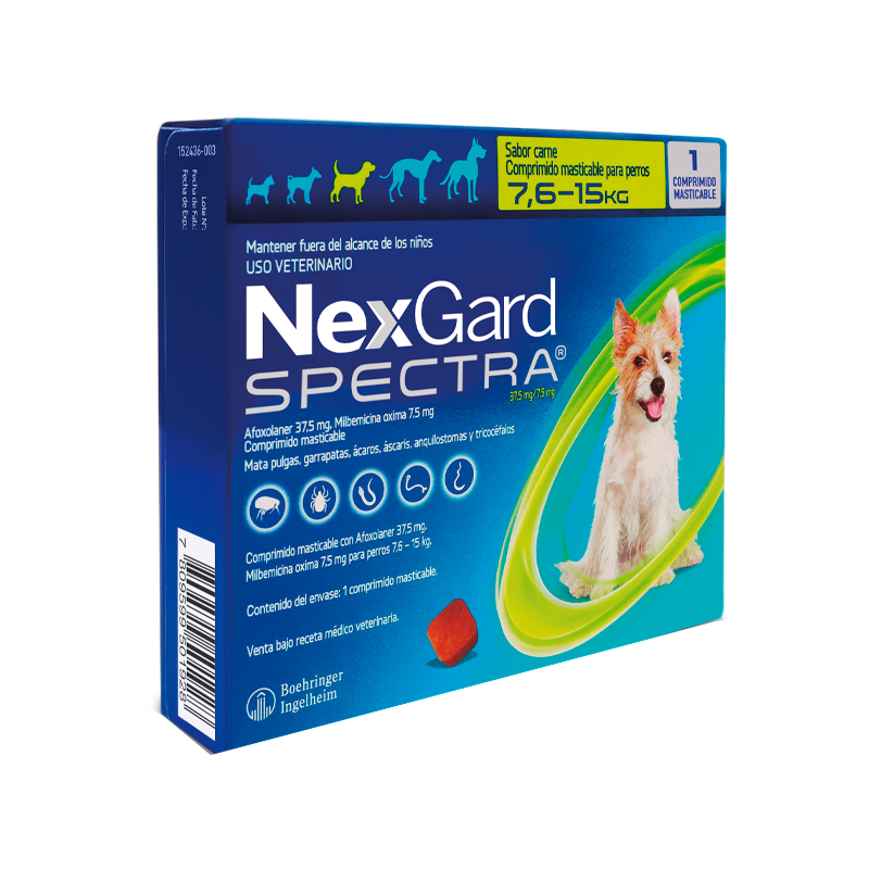 Nexgard Spectra 7.6 a 15Kg – 1 Comprimido