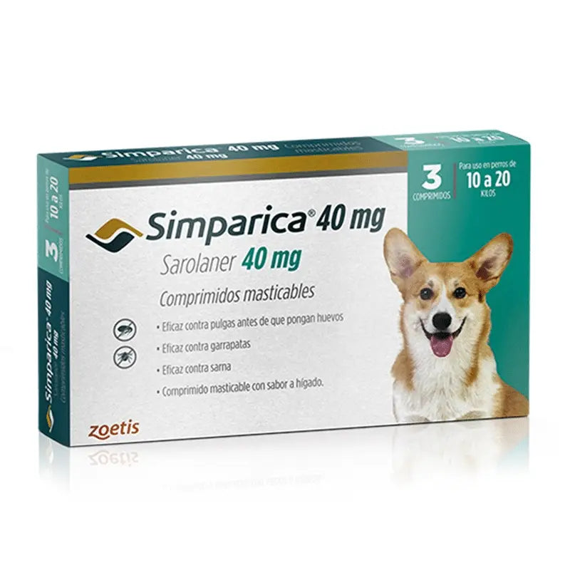 Simparica 3 Comprimidos – 10 Kg a 20 Kg