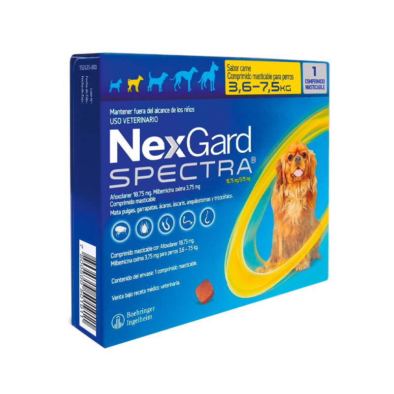 Nexgard Spectra 3.6 a 7.5Kg – 1 Comprimido