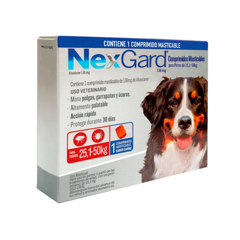 NexGard 25,1 a 50 Kg -  1 Comprimido.