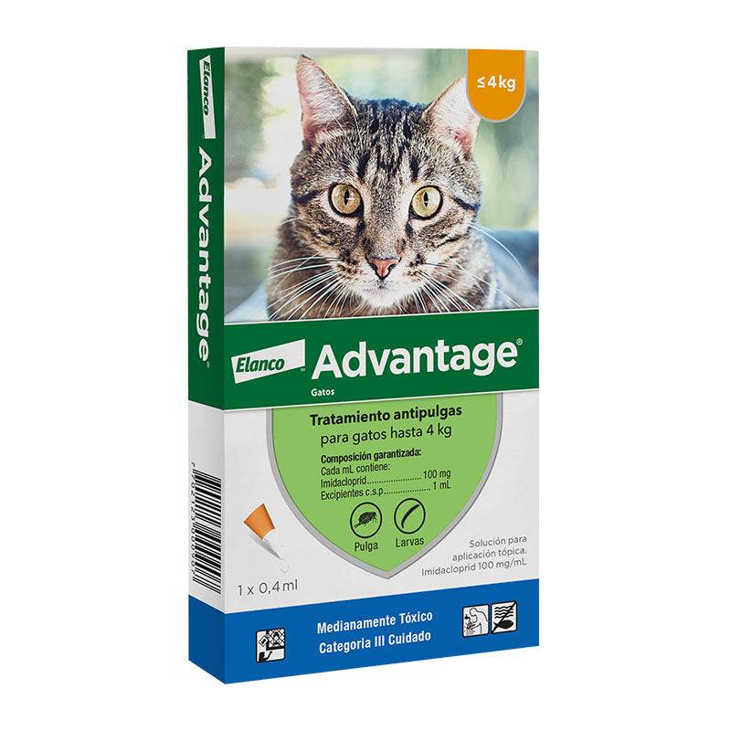 Pipeta Advantage para Gatos – Hasta 4 Kg