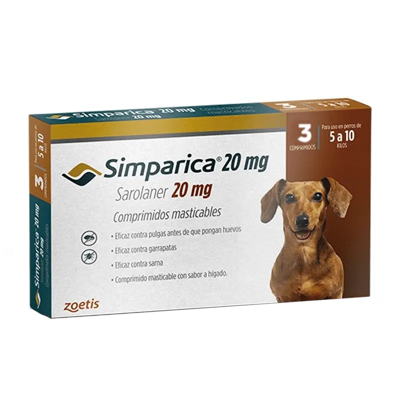 Simparica 3 Comprimidos – 5 Kg a 10 Kg