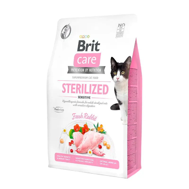 Brit Care Cat Sterilized -Sensitive- 2kg Gato Adulto Alimento Seco