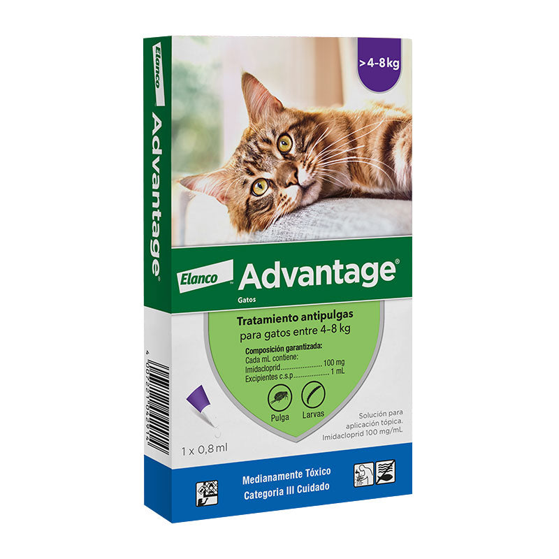 Pipeta Advantage para Gatos – 4 Kg a 8 Kg