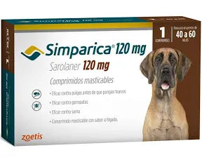 Simparica 120 mg 40 a 60 kg - 1 comprimido