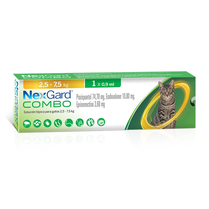 Nexgard Combo Gatos 2,5 a 7,5 kg